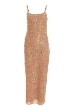 Quiz Evening Dresses|Occasion Dresses>Square Neck Embellished Maxi Dress