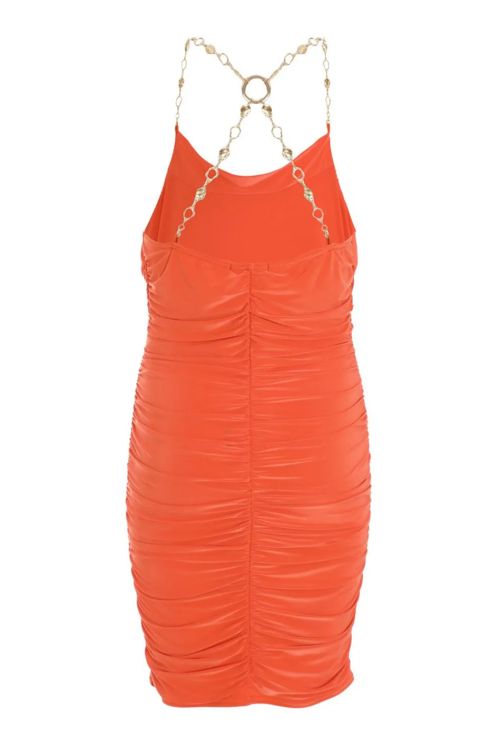 Quiz Mini Dresses|Going Out Dresses>Orange Chain Bodycon Mini Dress