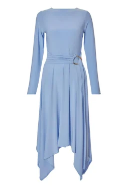 Quiz Evening Dresses|Day At The Races>Pale Blue Asymmetric Hem Midaxi Dress