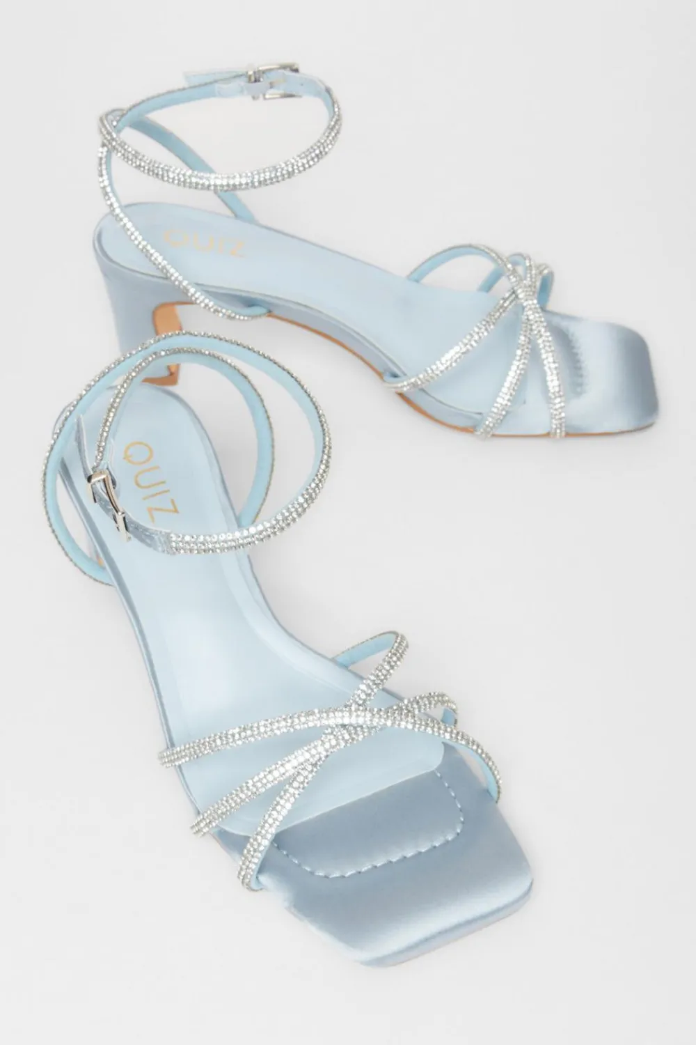 Quiz Occasion Shoes|Heels>Diamante Strap Block Heels