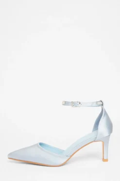 Quiz Shoe & Bag Sets|Occasion Shoes>Diamante Strap Court Heels