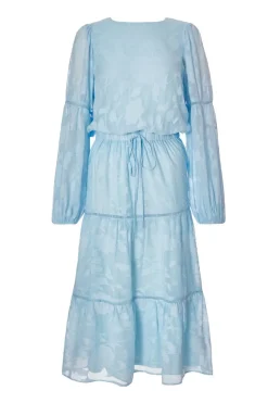 Quiz Summer Clothes|Modest>Pale Blue Jacquard Midi Dress