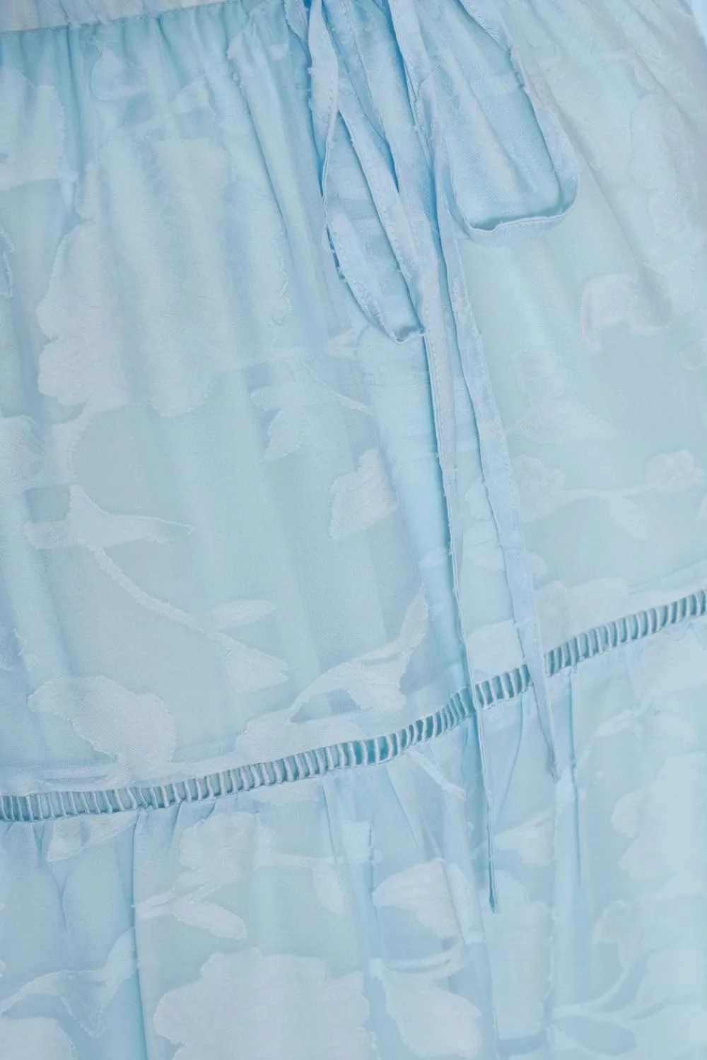 Quiz Summer Clothes|Modest>Pale Blue Jacquard Midi Dress