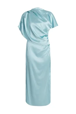 Quiz Day At The Races|Christening Guest>Pale Blue Satin Midi Dress