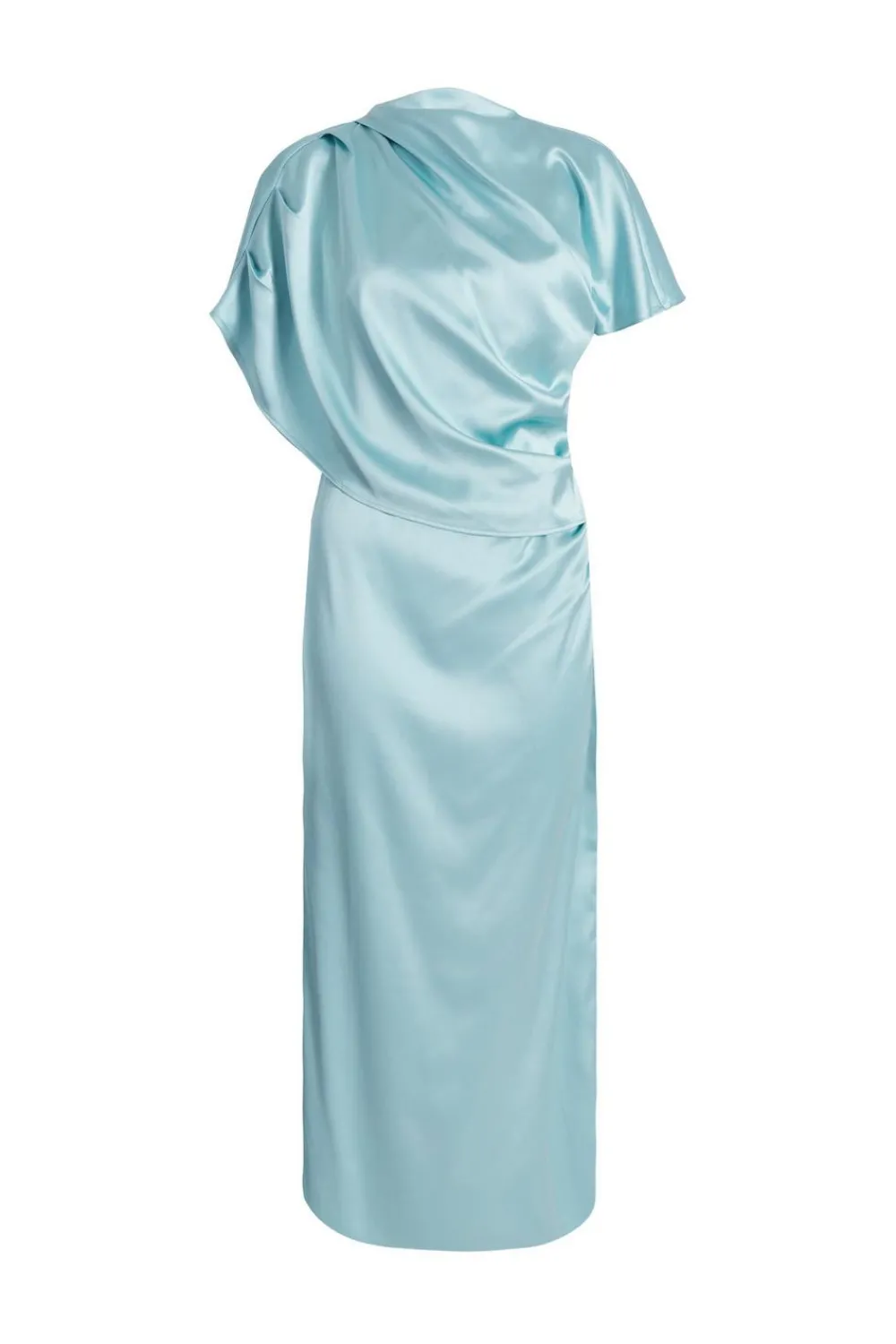 Quiz Day At The Races|Christening Guest>Pale Blue Satin Midi Dress