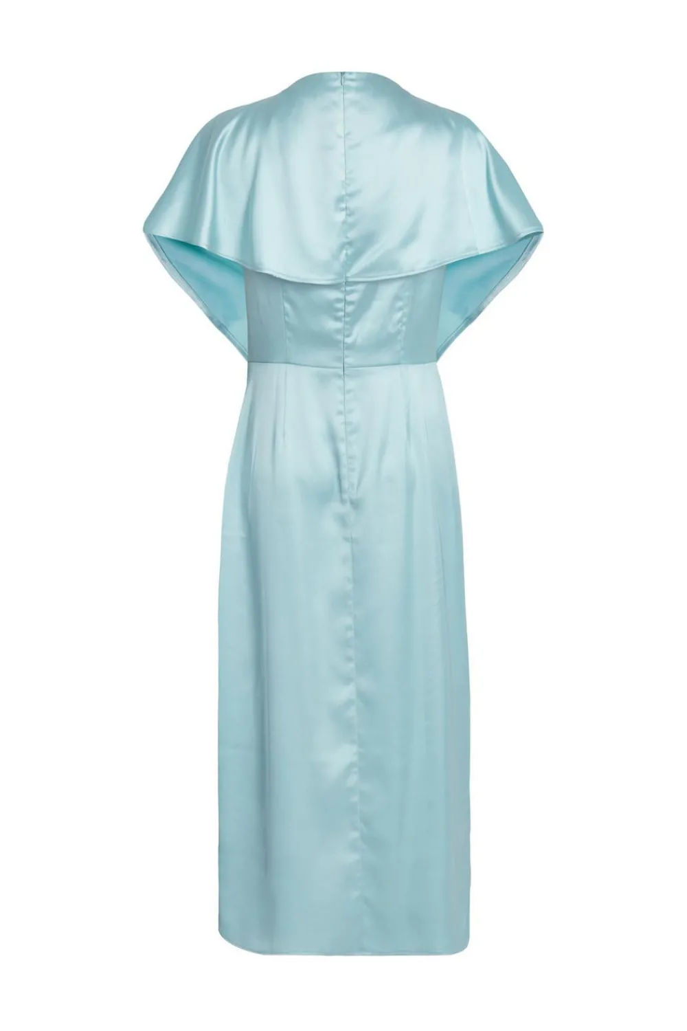 Quiz Day At The Races|Christening Guest>Pale Blue Satin Midi Dress
