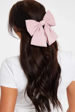 Quiz Wedding Accessories|Holiday Accessories>Pale Pink Diamante Hair Bow