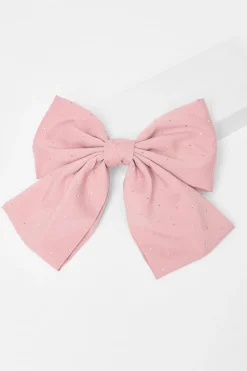 Quiz Wedding Accessories|Holiday Accessories>Pale Pink Diamante Hair Bow