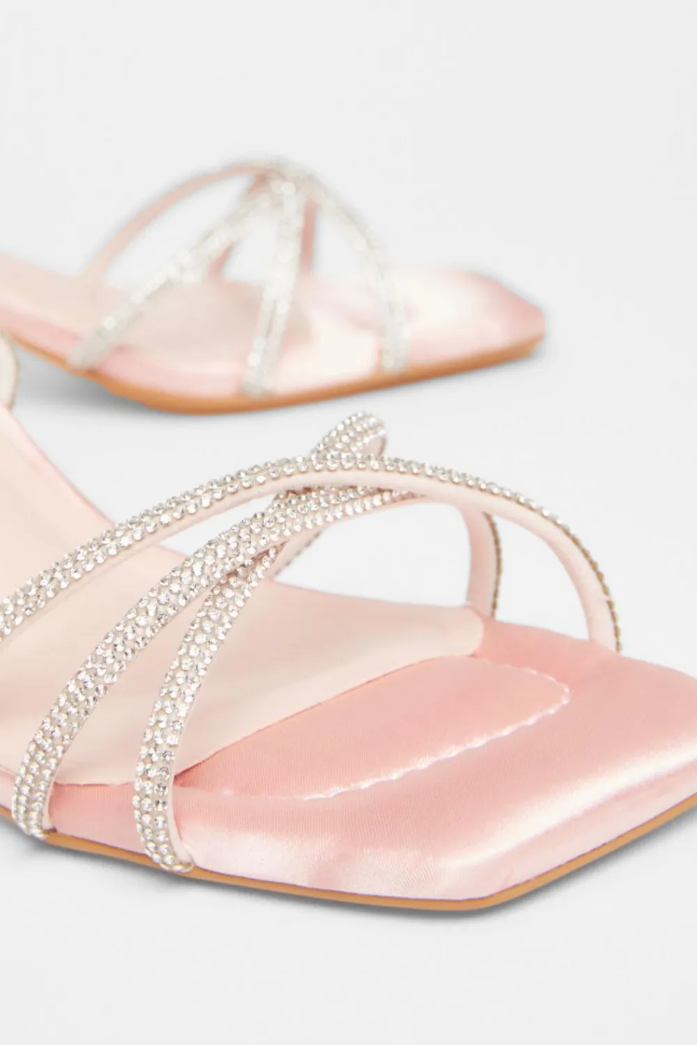 Quiz Shoe & Bag Sets|Occasion Shoes>Diamante Strap Block Heels