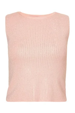 Quiz Going Out Tops|Day Tops>Knit Diamante Crop Top