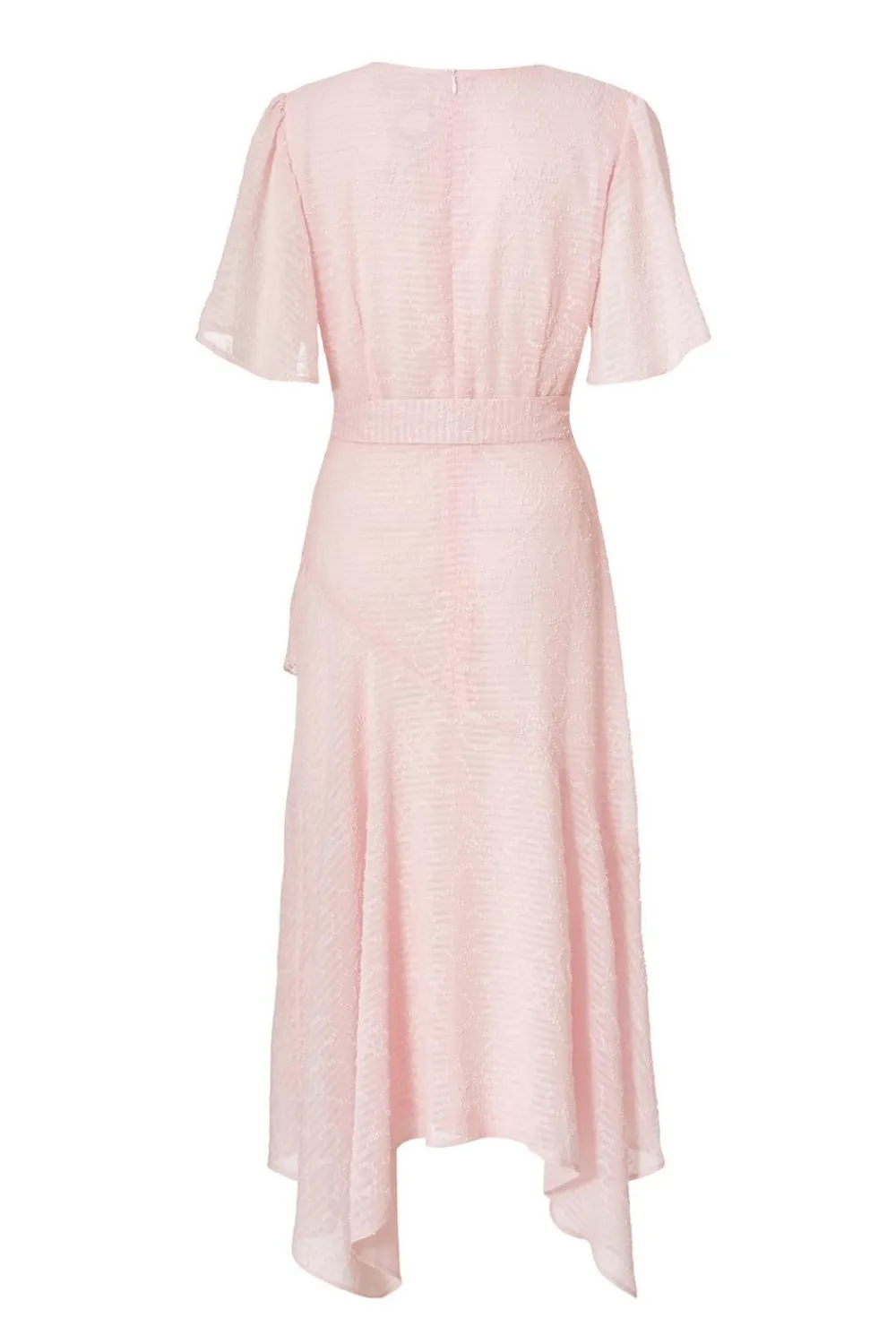 Quiz Day At The Races|Christening Guest>Pale Pink Textured Chiffon Midi Dress