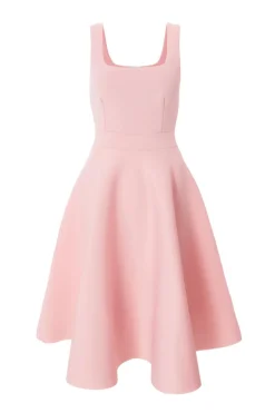 Quiz Evening Dresses|Day At The Races>Petite Baby Pink A-Line Midi Dress