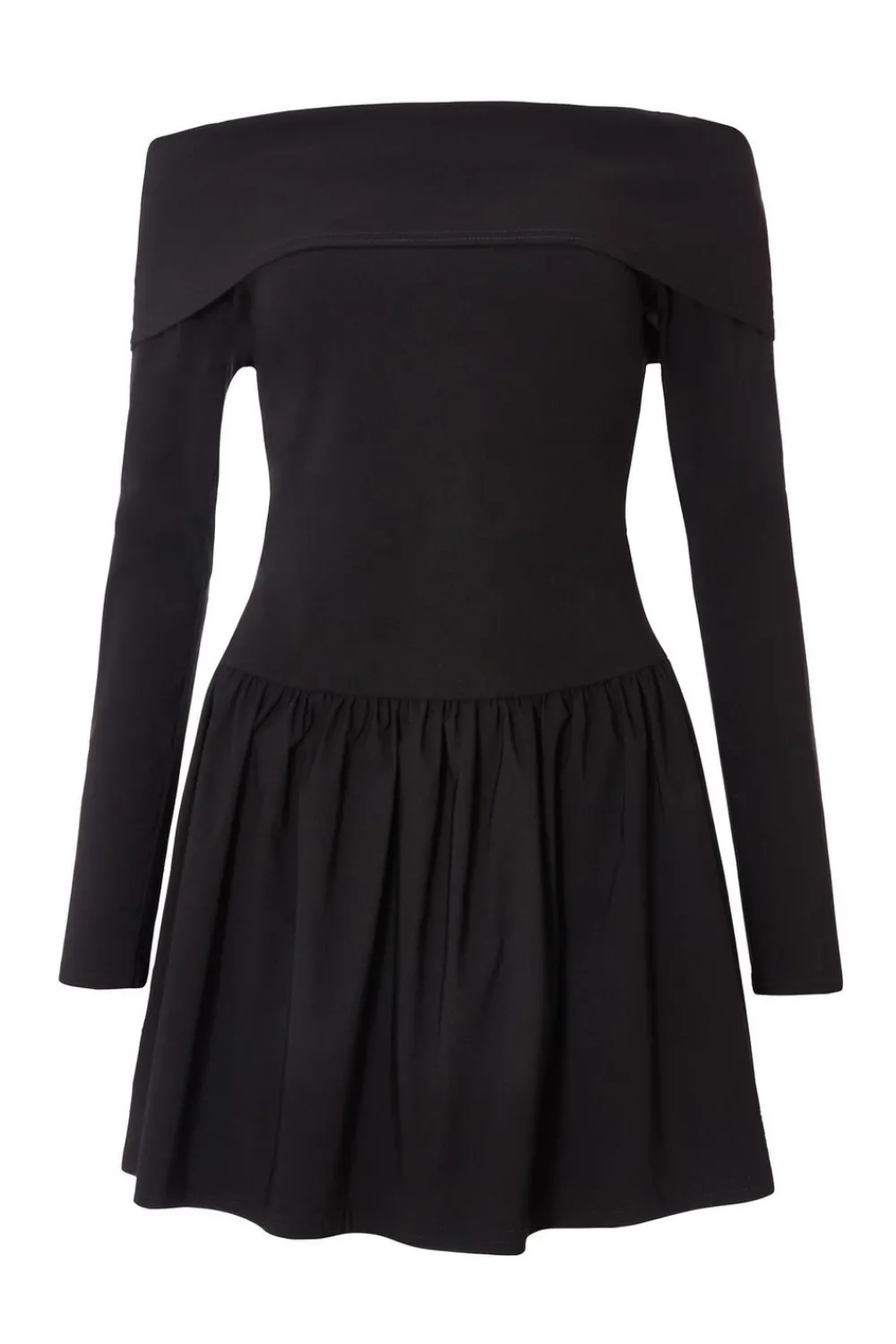 Quiz Going Out|Casual Clothing>Petite Black Bardot Skater Dress