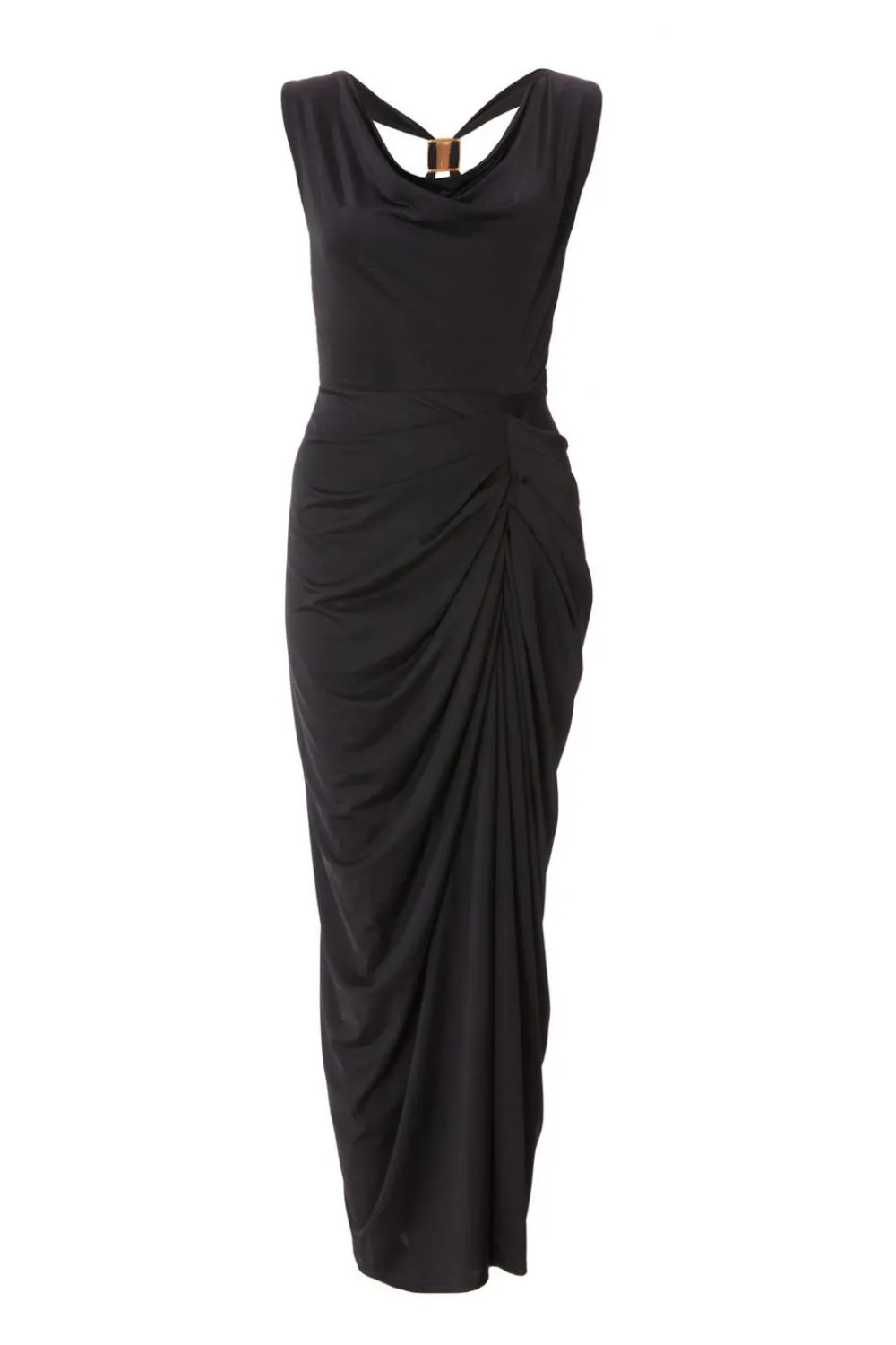 Quiz Evening Dresses|Going Out>Petite Black Cowl Neck Midaxi Dress