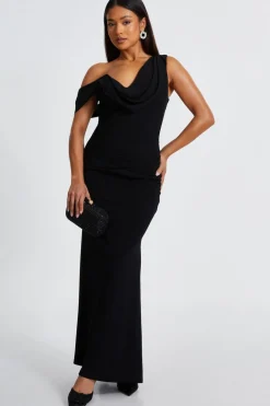 Quiz Prom Dresses|Evening Dresses>Petite Black One Shoulder Maxi Dress