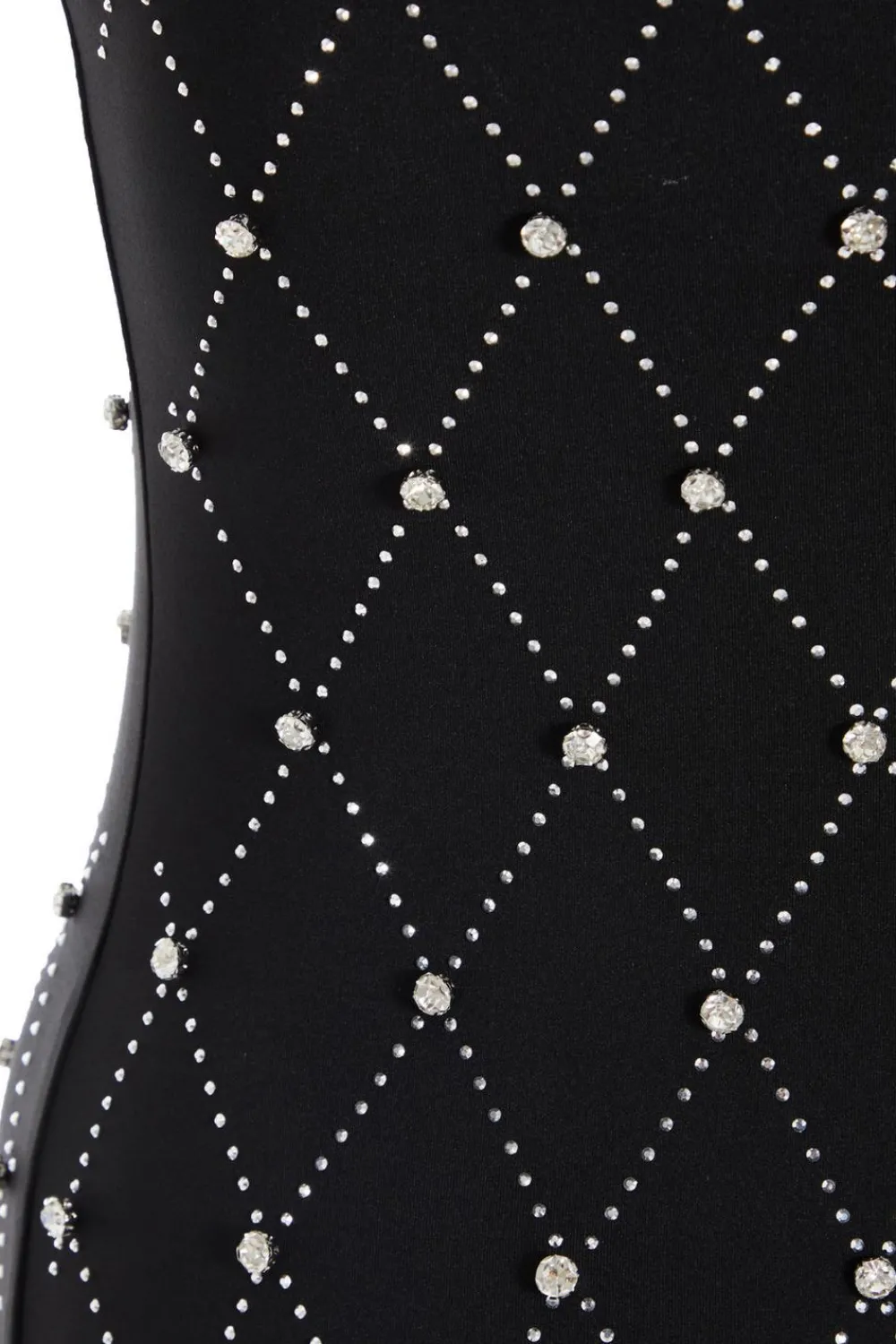 Quiz Evening Dresses|Prom Dresses>Petite Black Rhinestone Square Neck Maxi Dress