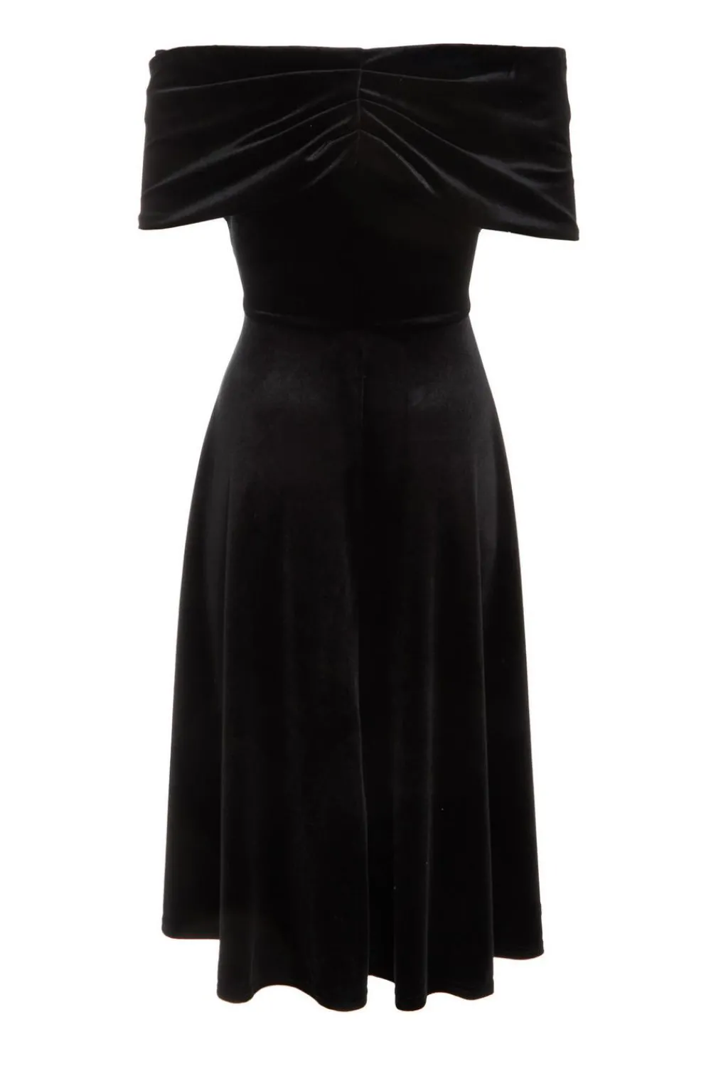 Quiz Prom & Ball|Evening Dresses>Petite Black Velvet Bardot Midi Dress