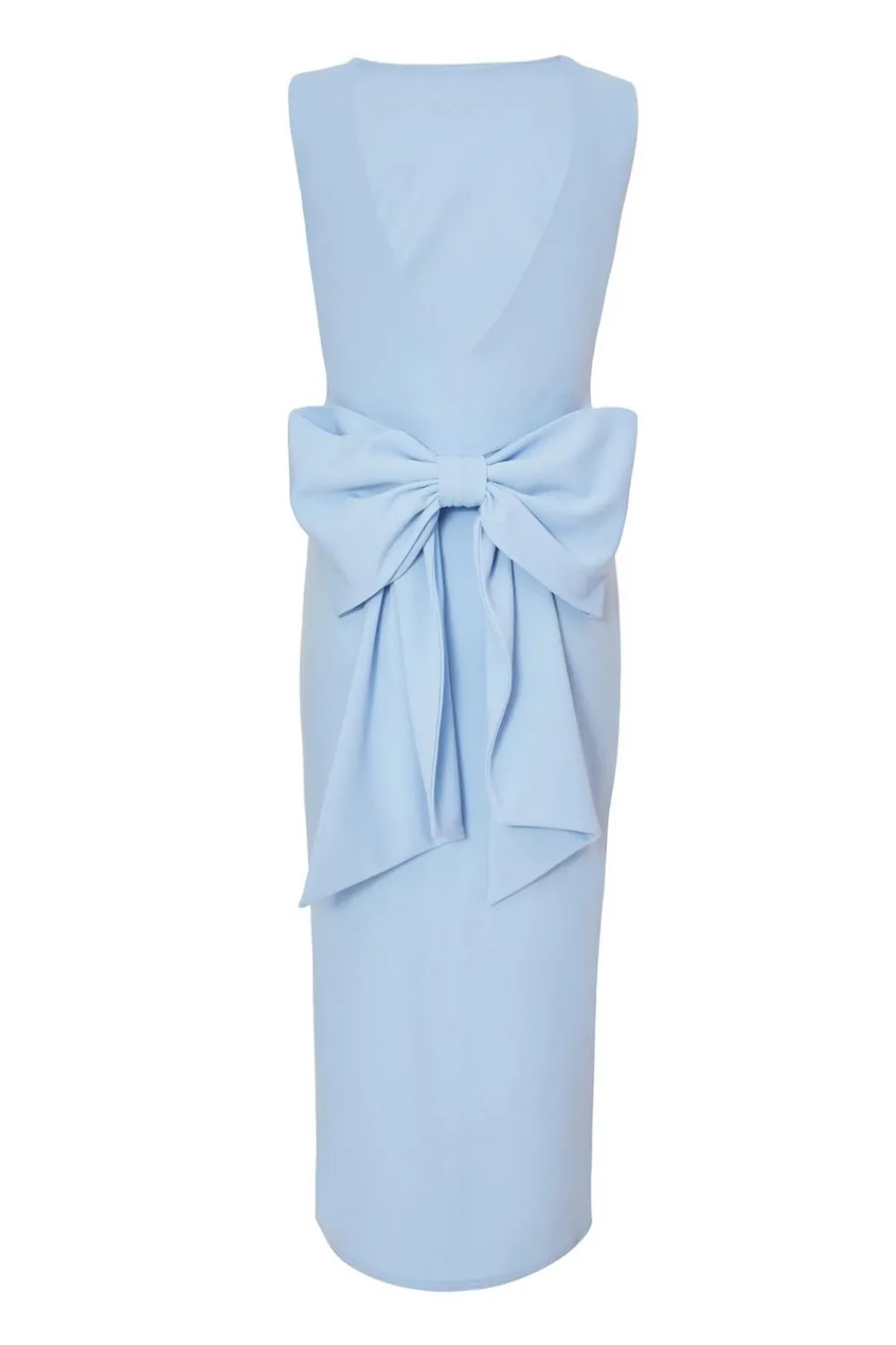 Quiz Day At The Races|Christening Guest>Petite Blue Bow Back Midaxi Dress