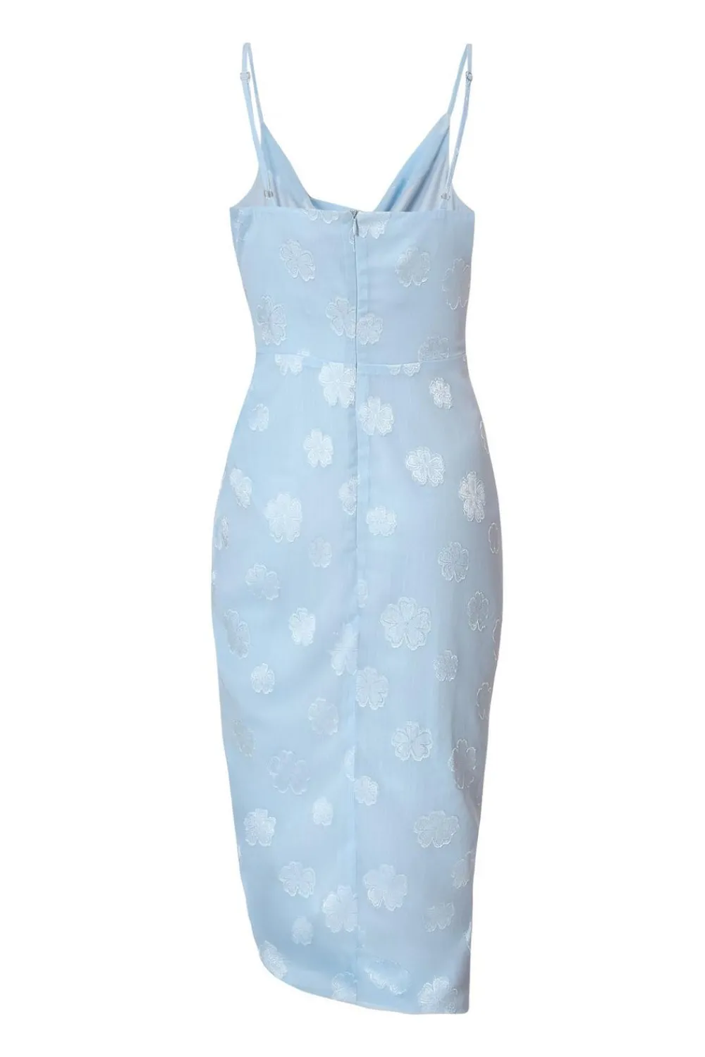 Quiz Day At The Races|Christening Guest>Petite Blue Chiffon Floral Midi Dress