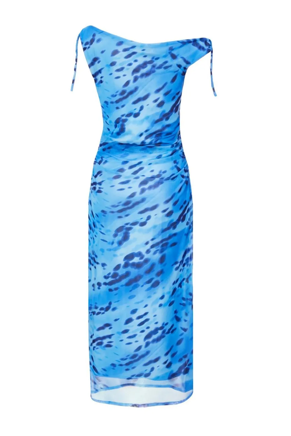 Quiz Summer Clothes|Dresses>Petite Blue Mesh Animal Print Midi Dress