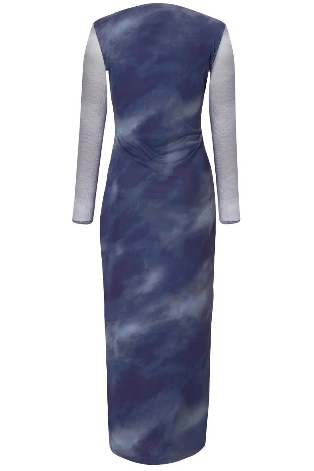 Quiz Going Out|Dresses>Petite Blue Printed Long Sleeve Midaxi Dress