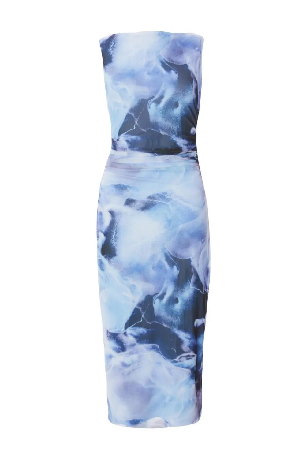Quiz Going Out|Petite Dresses>Petite Blue Printed Midaxi Dress