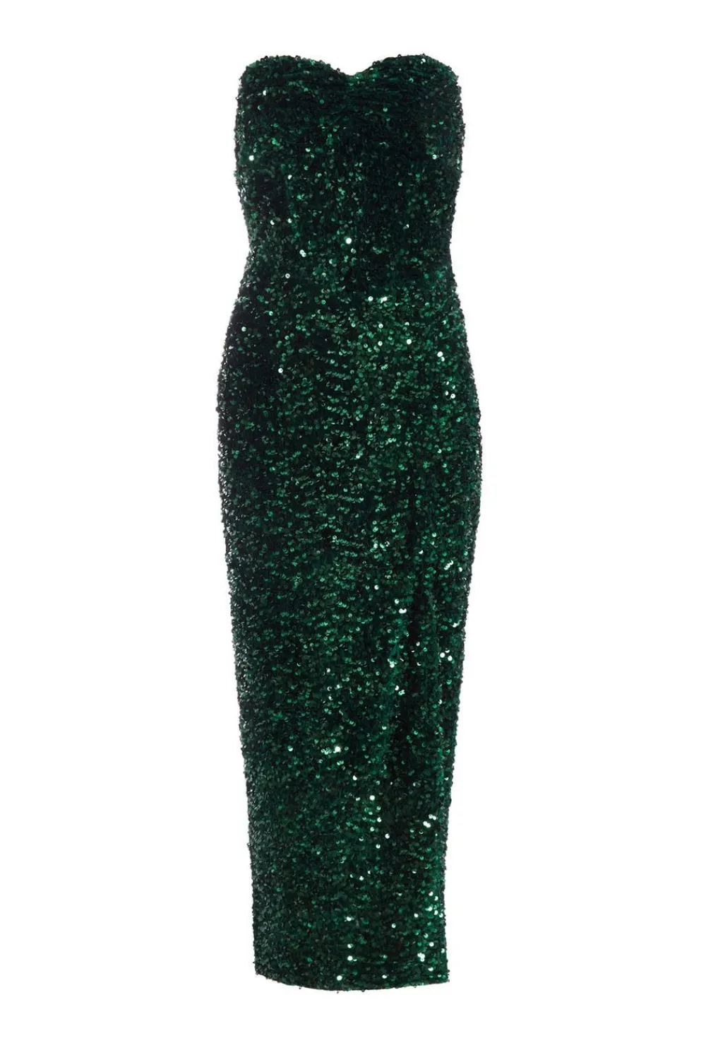 Quiz Evening Dresses|Petite Dresses>Petite Bottle Green Sequin Midaxi Dress