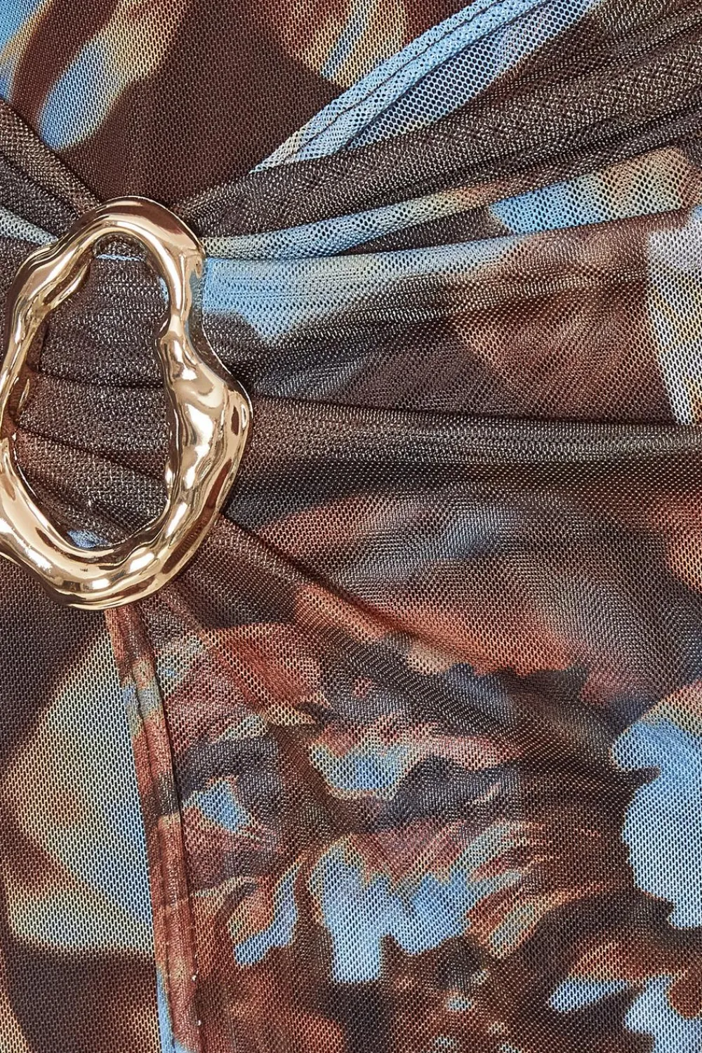 Quiz Going Out|Florals>Petite Brown Floral Mesh Midaxi Dress