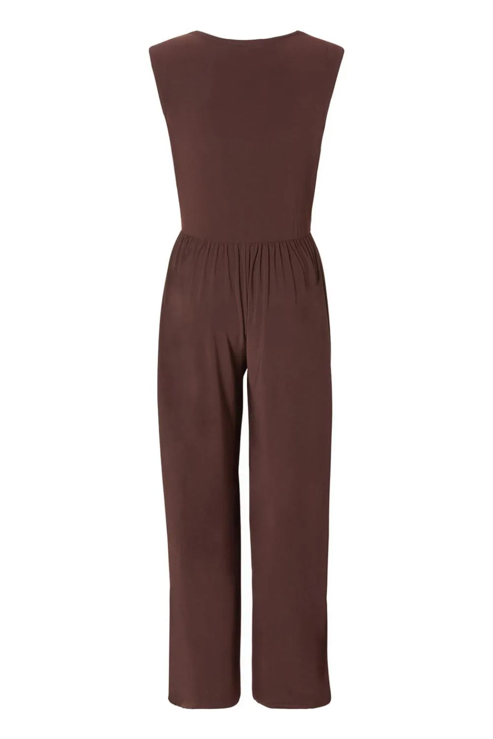 Quiz Going Out Jumpsuits|Evening Jumpsuits>Petite Brown Ruched Jumpsuit