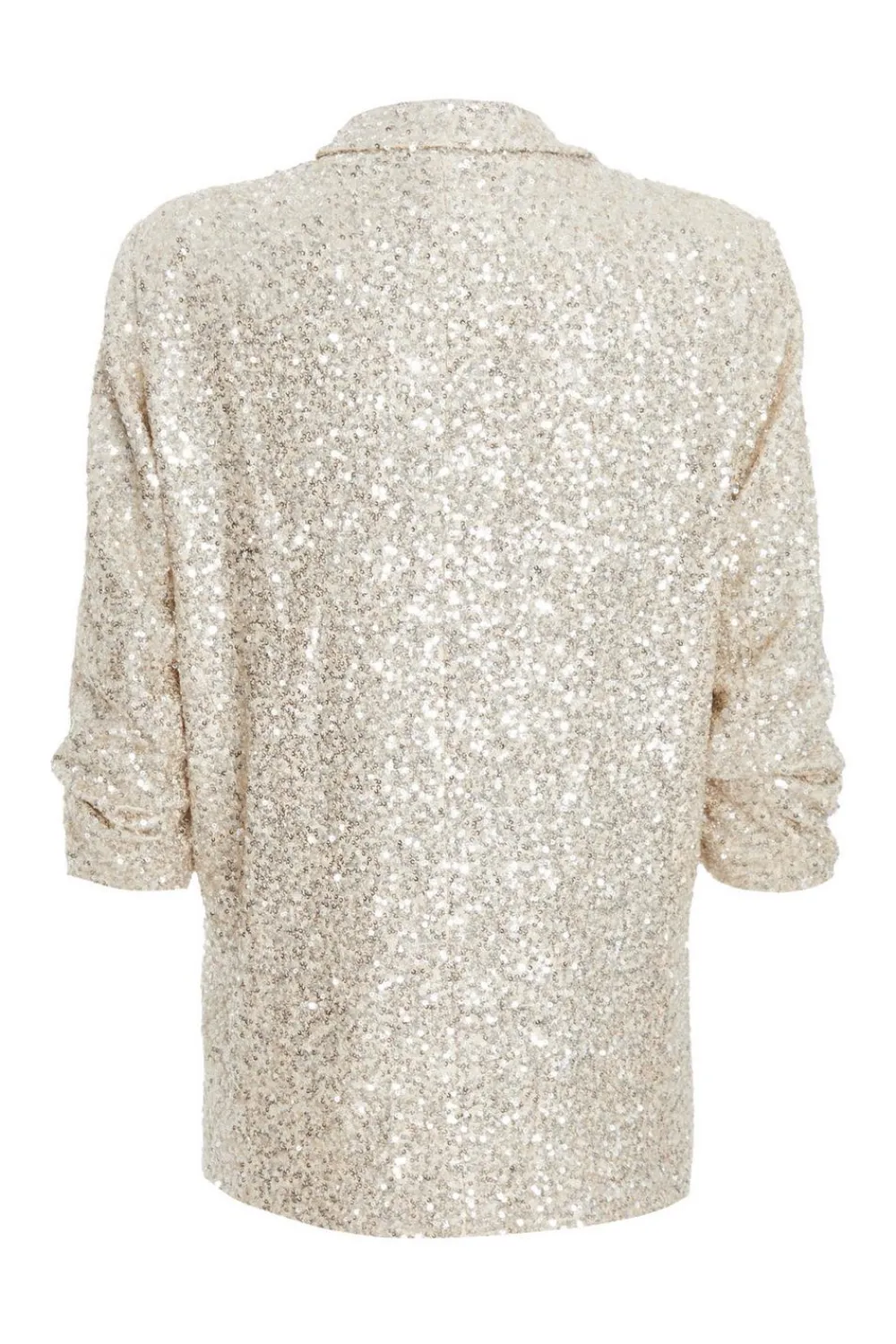 Quiz Jackets & Coats|Blazers>Petite Champagne Sequin Ruched Blazer