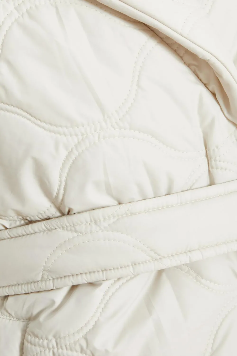 Quiz Jackets & Coats|Casual Clothing>Petite Cream Quilted Long Line Coat