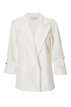 Quiz Workwear|Summer Clothes>Petite Ruched Sleeve Blazer
