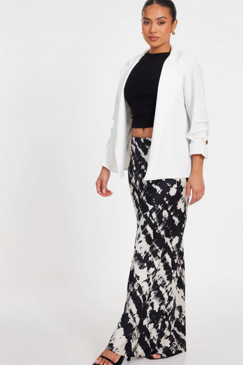 Quiz Workwear|Summer Clothes>Petite Ruched Sleeve Blazer