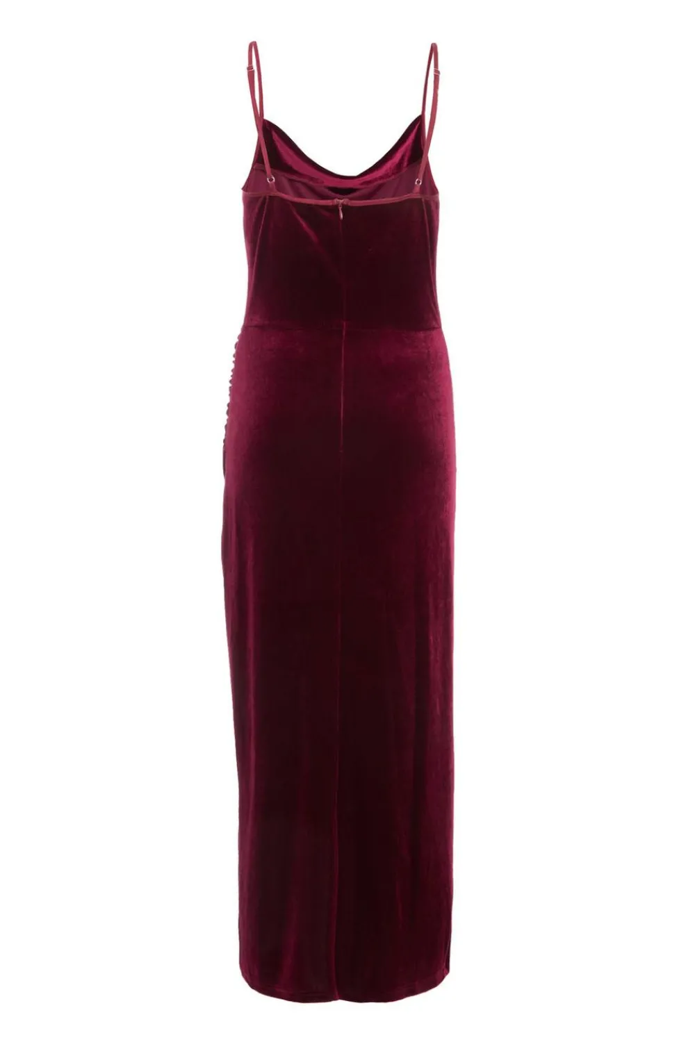 Quiz Evening Dresses|Trending: Red>Petite Dark Red Cowl Neck Midaxi Dress