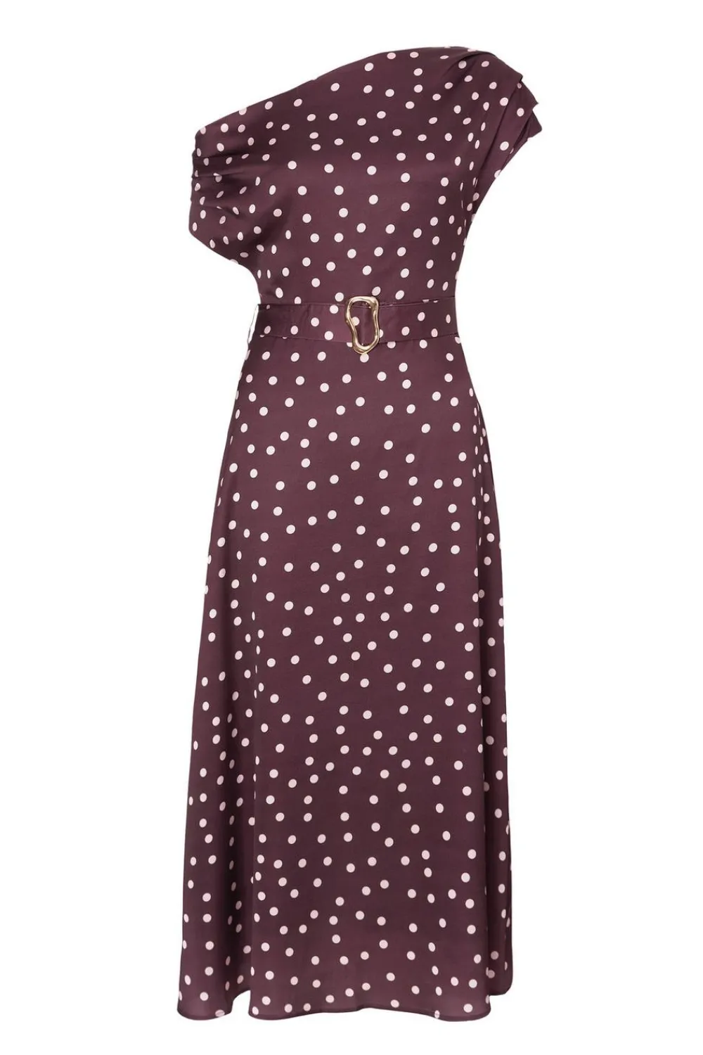 Quiz Evening Dresses|Day At The Races>Petite Dark Red Polka Dot Midaxi Dress