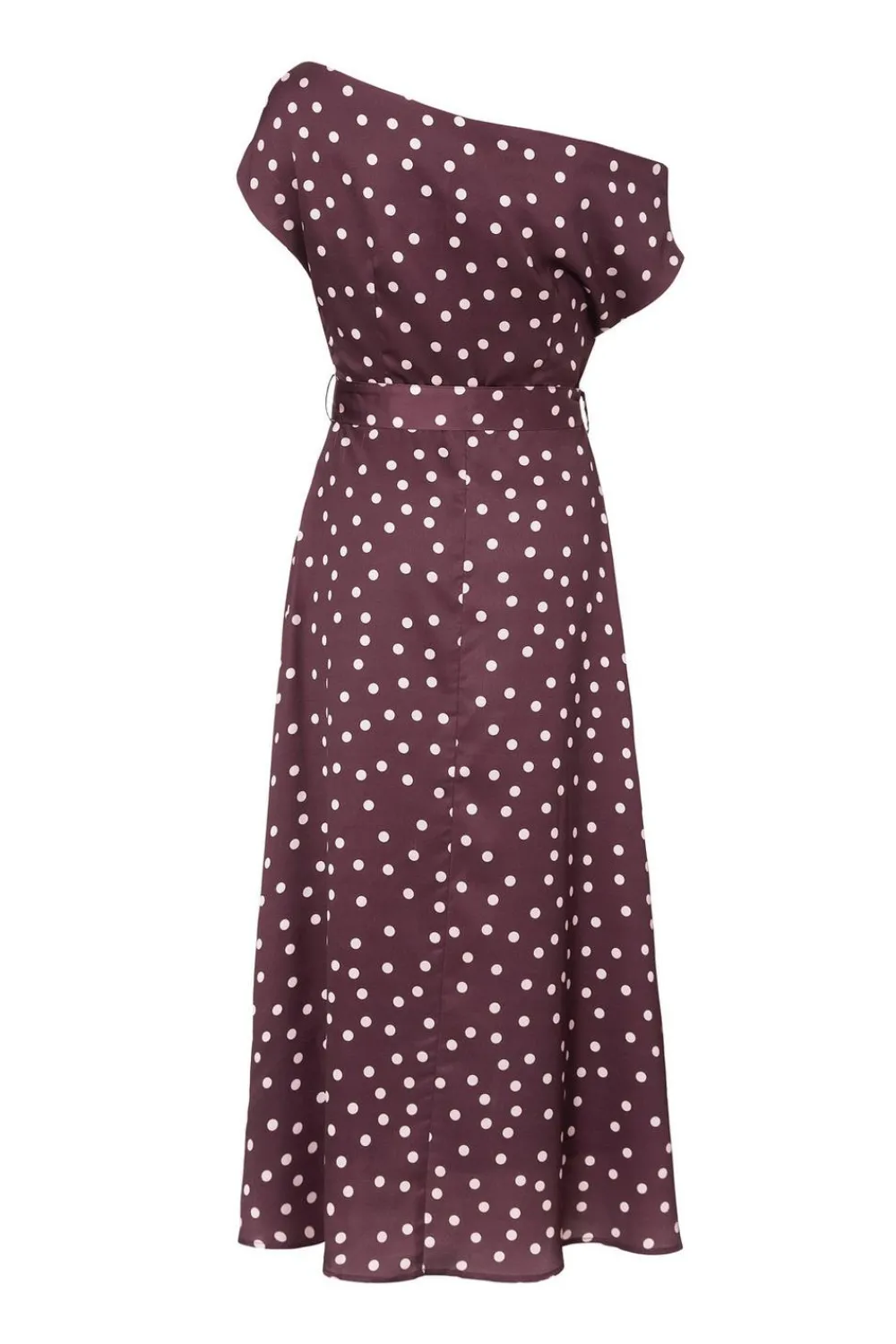 Quiz Evening Dresses|Day At The Races>Petite Dark Red Polka Dot Midaxi Dress