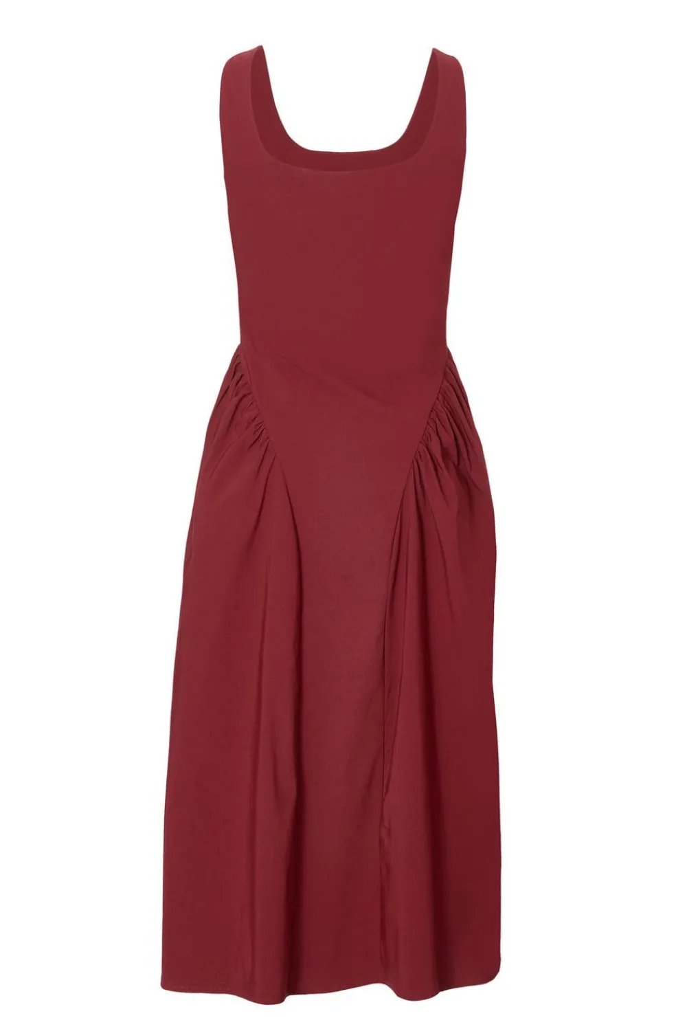 Quiz Christening Guest|Trending: Red>Petite Dark Red Ruched Side Midaxi Dress