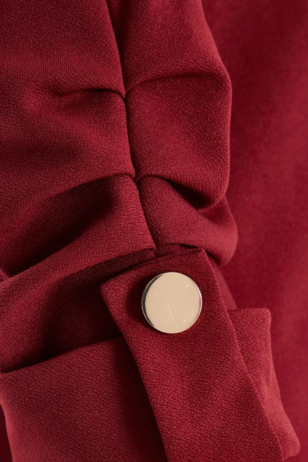 Quiz Workwear|Trending: Red>Petite Dark Red Ruched Sleeve Blazer