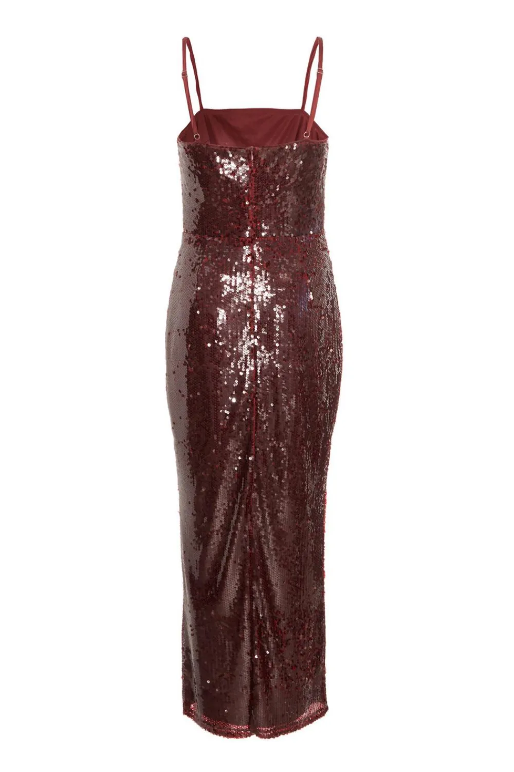 Quiz Evening Dresses|Trending: Red>Petite Dark Red Sequin Midaxi Dress