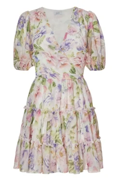 Quiz Summer Clothes|Holiday>Petite Floral Chifffon Frill Skater Dress