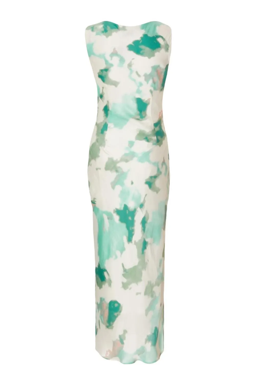 Quiz Day At The Races|Christening Guest>Petite Green Satin Marble Midaxi Dress