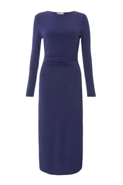 Quiz Modest|Petite Dresses>Petite Indigo Ruched Midaxi Dress