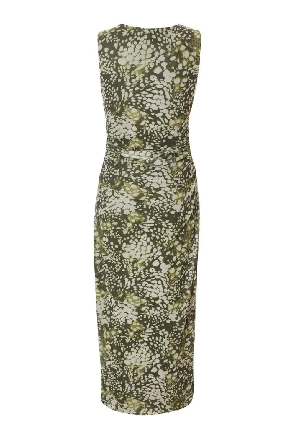 Quiz Going Out|Dresses>Petite Khaki Mesh Animal Print Midaxi Dress