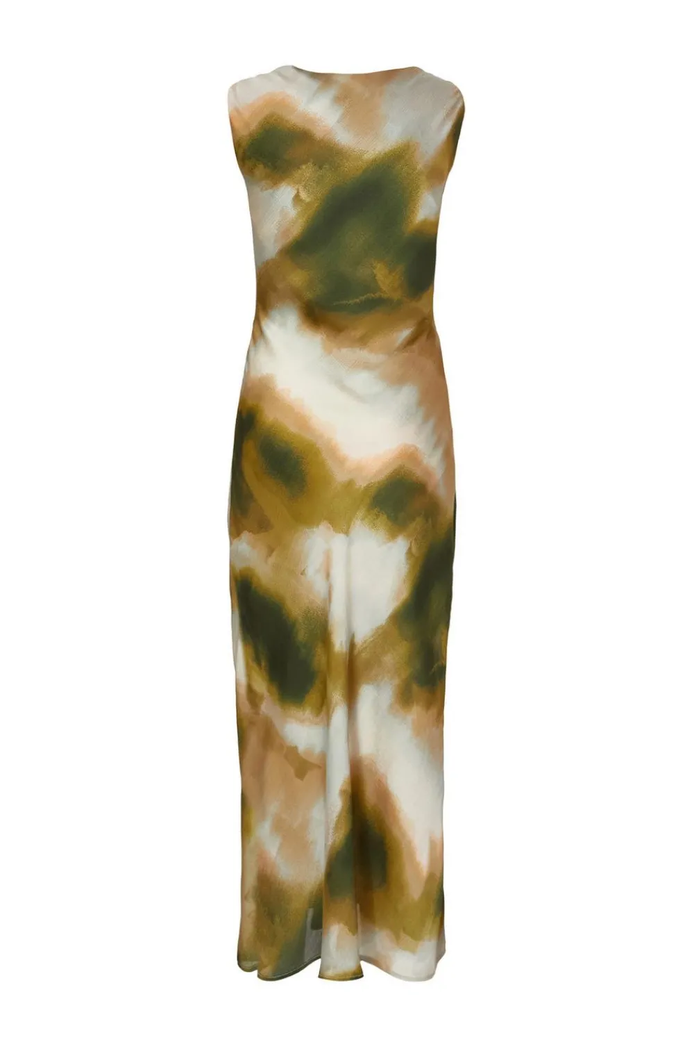 Quiz Day At The Races|Christening Guest>Petite Khaki Satin Printed Midaxi Dress
