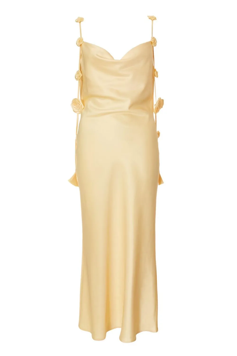 Quiz Day At The Races|Christening Guest>Petite Lemon Satin Midaxi Dress