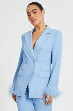 Quiz Day At The Races|Christening Guest>Petite Feather Trim Blazer