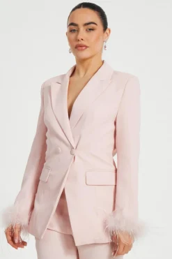 Quiz Day At The Races|Christening Guest>Petite Feather Trim Blazer