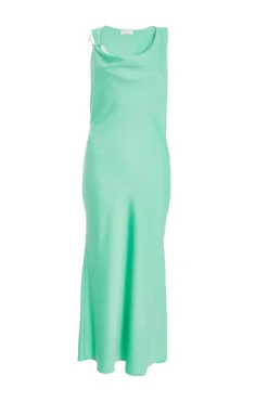 Quiz Christening Guest|Summer Clothes>Petite Mint Asymmetric Midaxi Dress