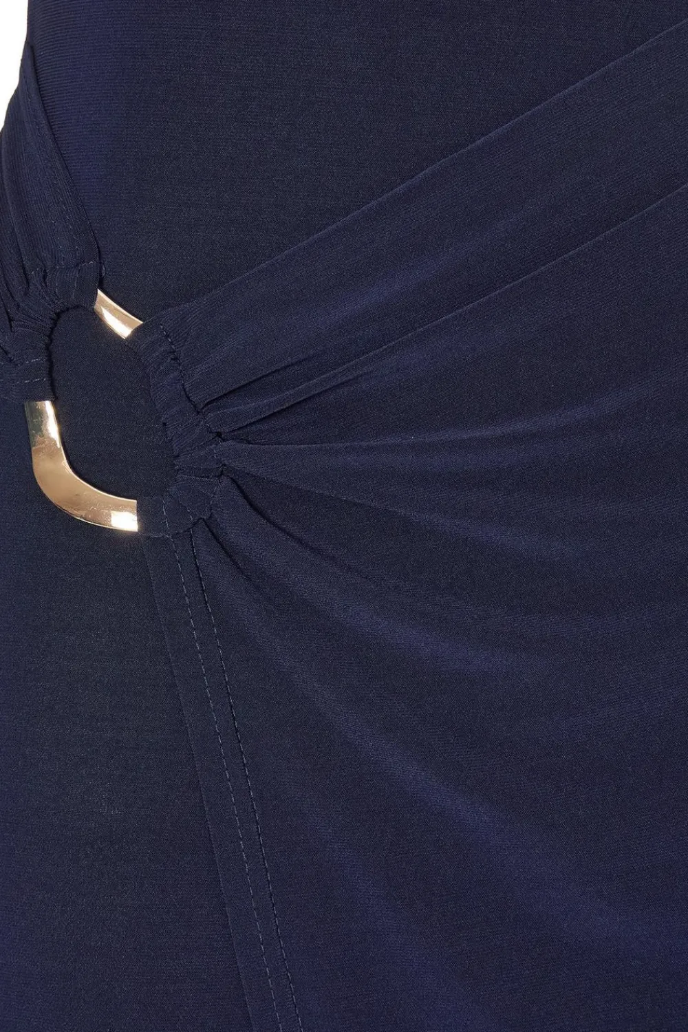 Quiz Day At The Races|Christening Guest>Petite Navy Asymmetric Wrap Midaxi Dress