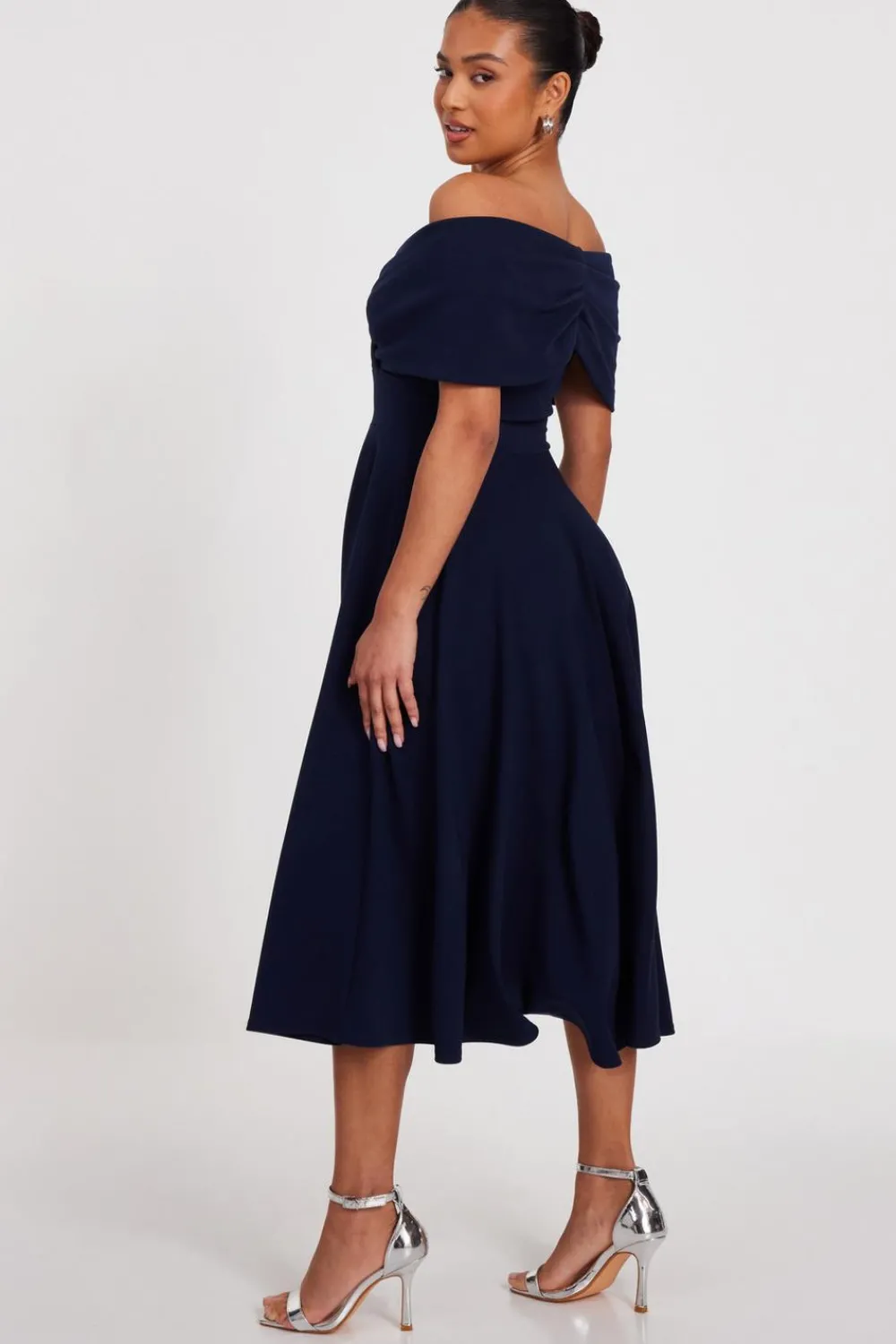 Quiz Evening Dresses|Christening Guest>Petite Bardot Midi Dress